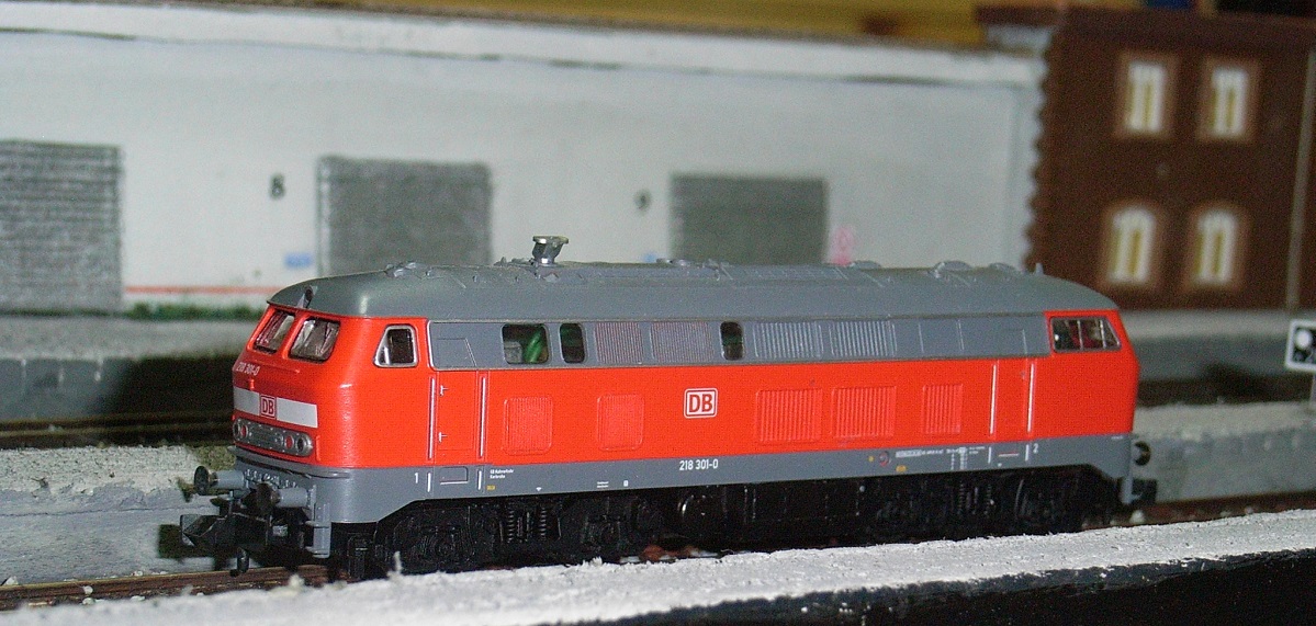 Locomotora serie 218 Rojo tráfico
