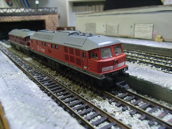 Doble tracción de locomotoras de la serie 232 de la DB